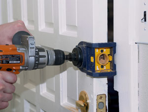 door lock drill install secure